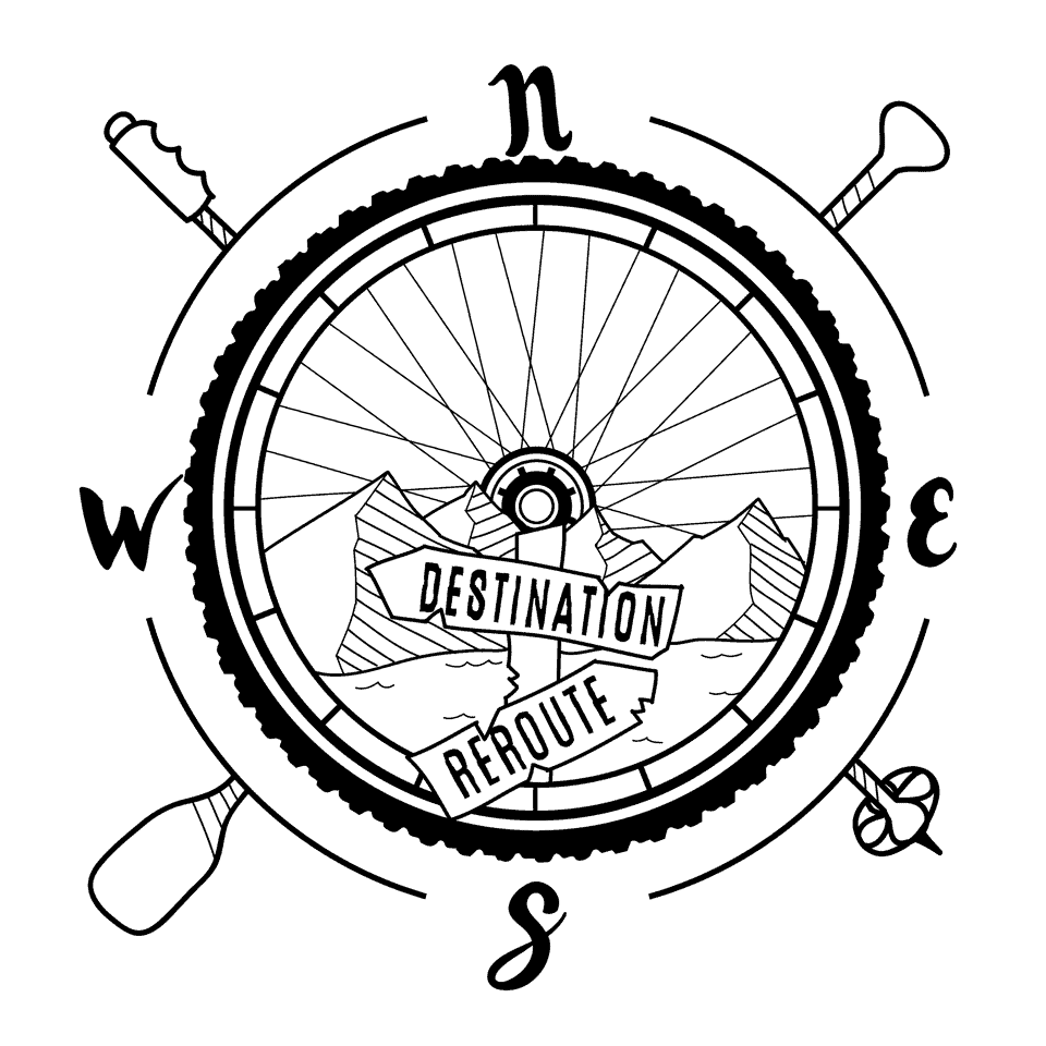 Destination Reroute Medium Logo Black