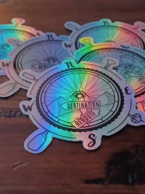 Holographic Die Cut Sticker (Silver)