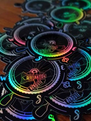Destination Reroute Logo Holographic Sticker