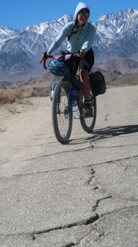 Bikepacking desert roads in Owens Valley